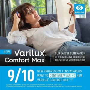 Tròng Đánh Essilor Varilux Comfort Max Váng Phủ Crizal Rock (Đặt Lab Nước Ngoài)