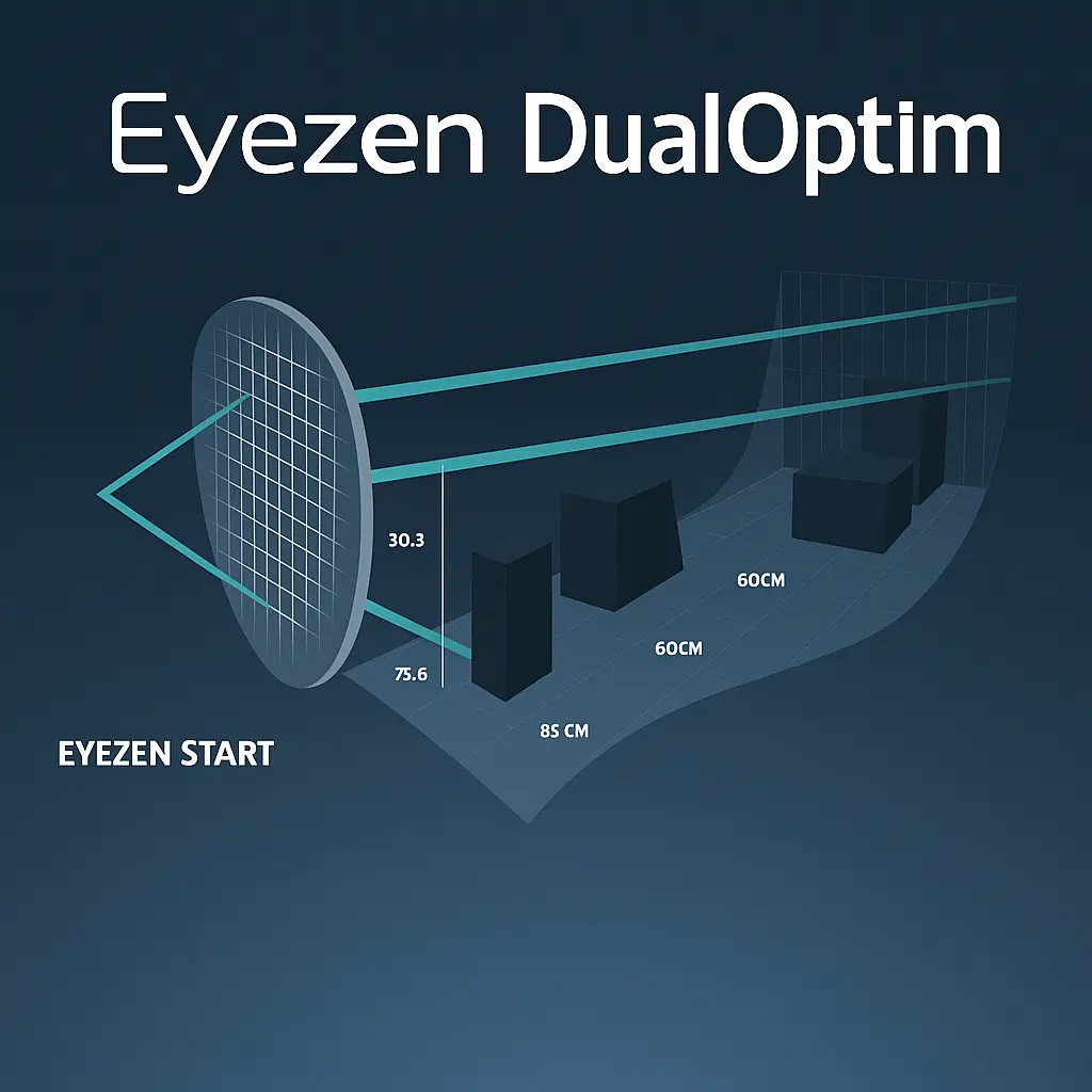 Cấu trúc phân tử DualOptim của tròng kính Eyezen Essilor
