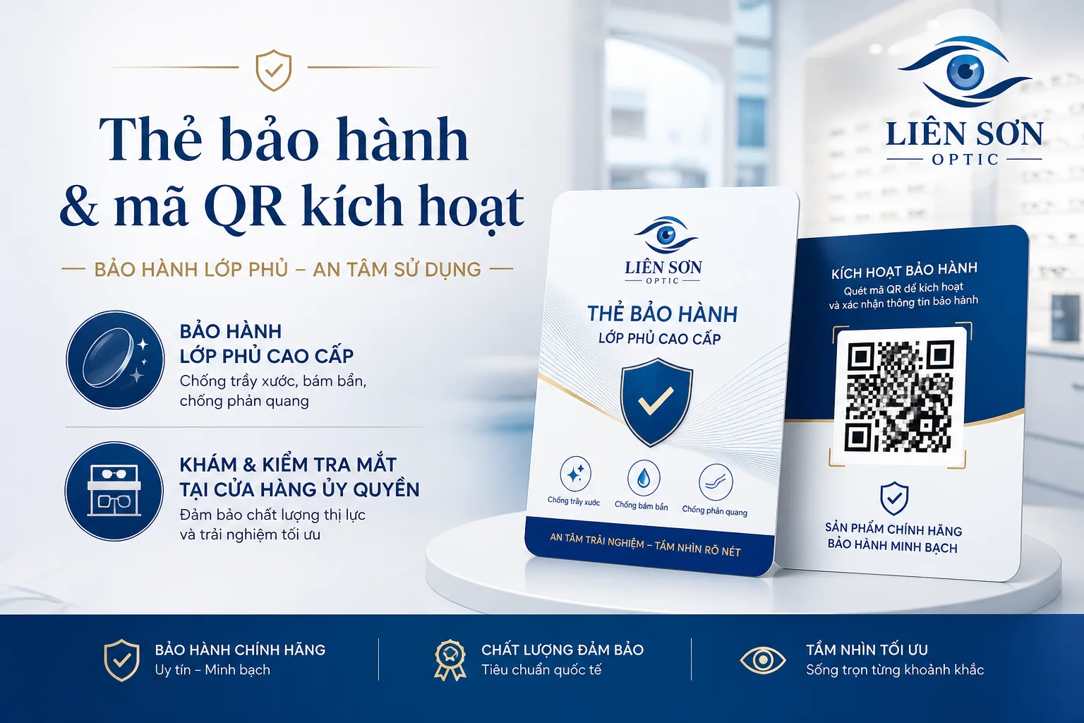 Thẻ bảo hành và mã QR kích hoạt