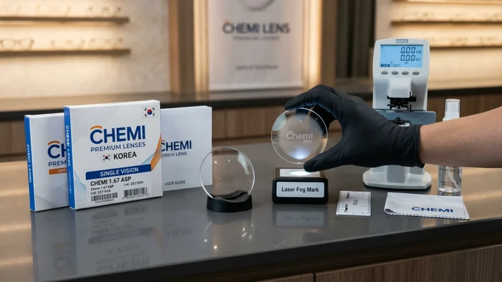 Bảng giá và các dòng tròng kính Chemi Hàn Quốc chính hãng U1 U2 U6 chiết suất 1.56 đến 1.74