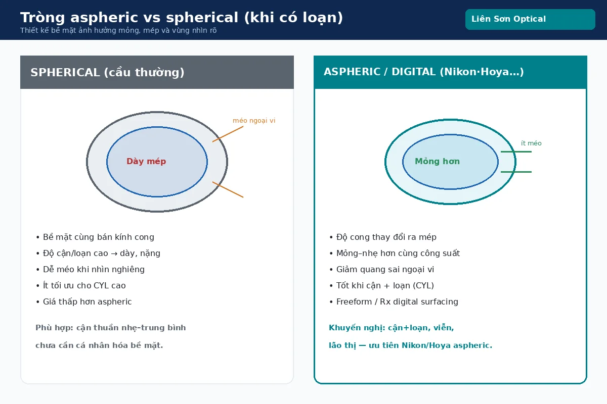 Tròng kính siêu mỏng Nikon Lite AS & Double Aspheric (DAS)