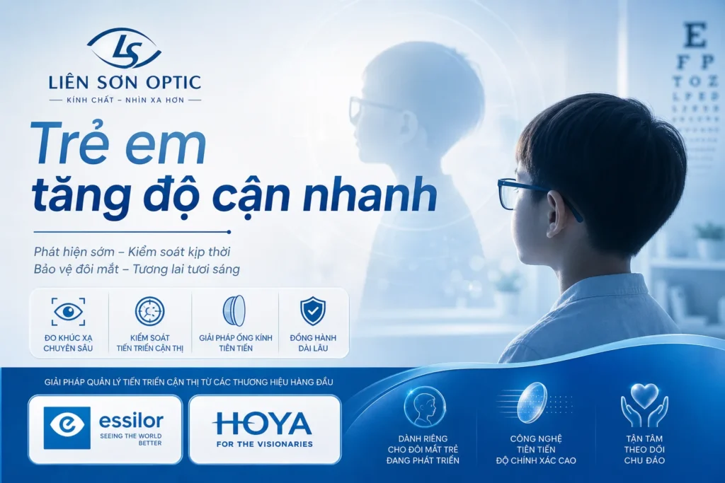 Trẻ em tăng độ cận nhanh — kiểm soát tiến triển cận thị