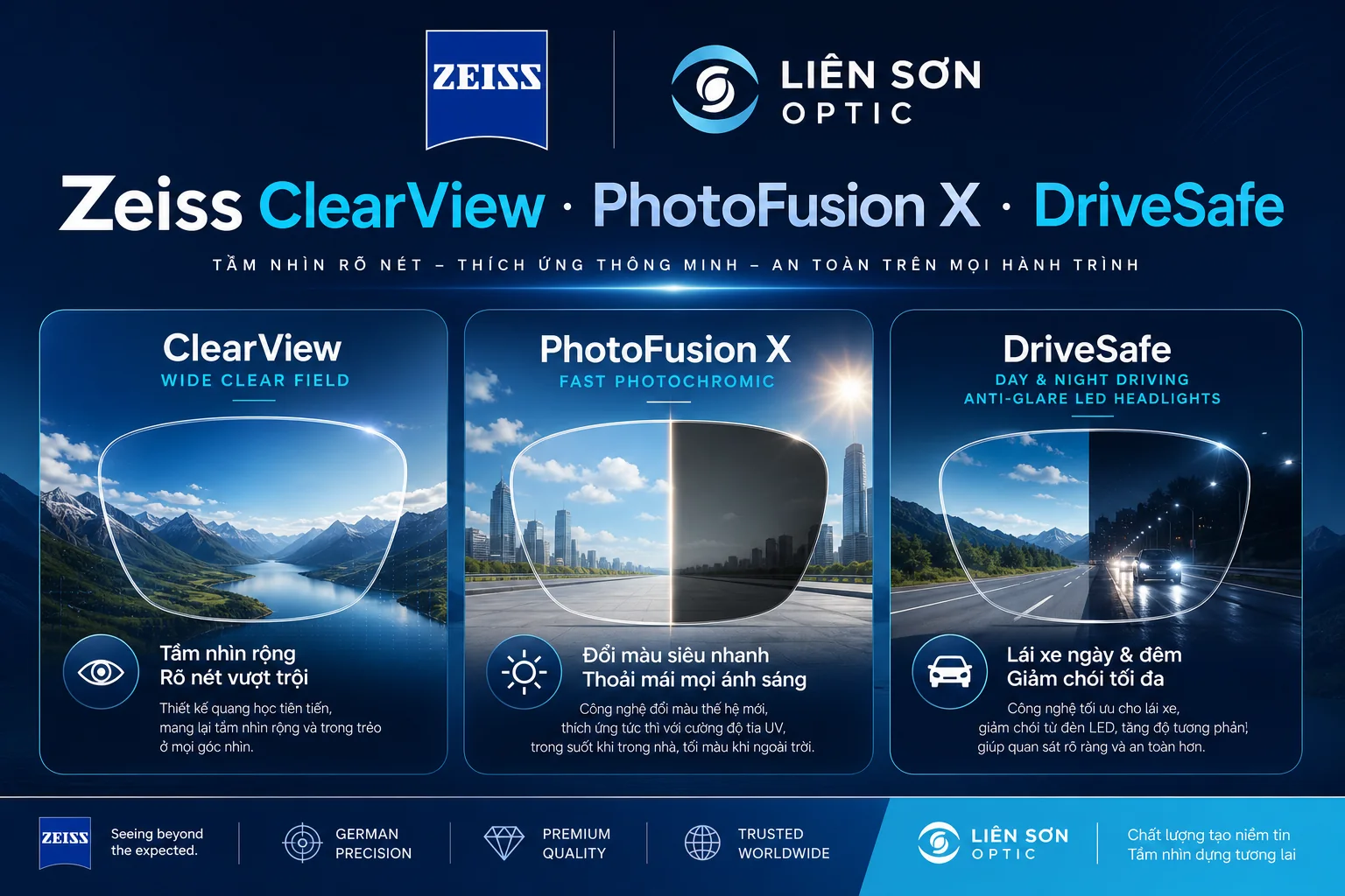 Zeiss ClearView · PhotoFusion X · DriveSafe
